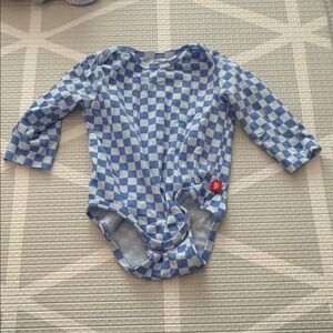 Magnetic Me Blue and White Checkered Bodysuit 3-6 Months